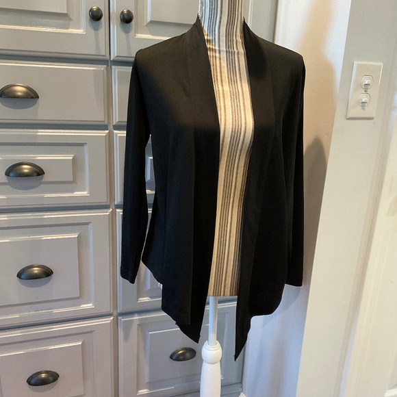 Eddie Bauer Black Open Front Travex Cardigan Sweater, Size XS - Picture 1 of 3